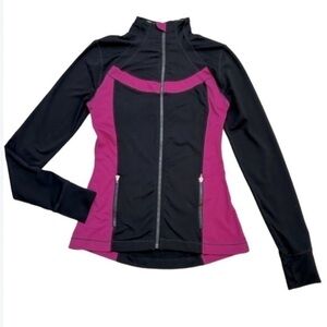 OLD NAVY ACTIVE athletic running zip up jacket. Thumb holes. Pockets. EEUC.